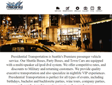 Tablet Screenshot of presidentialtranspo.com